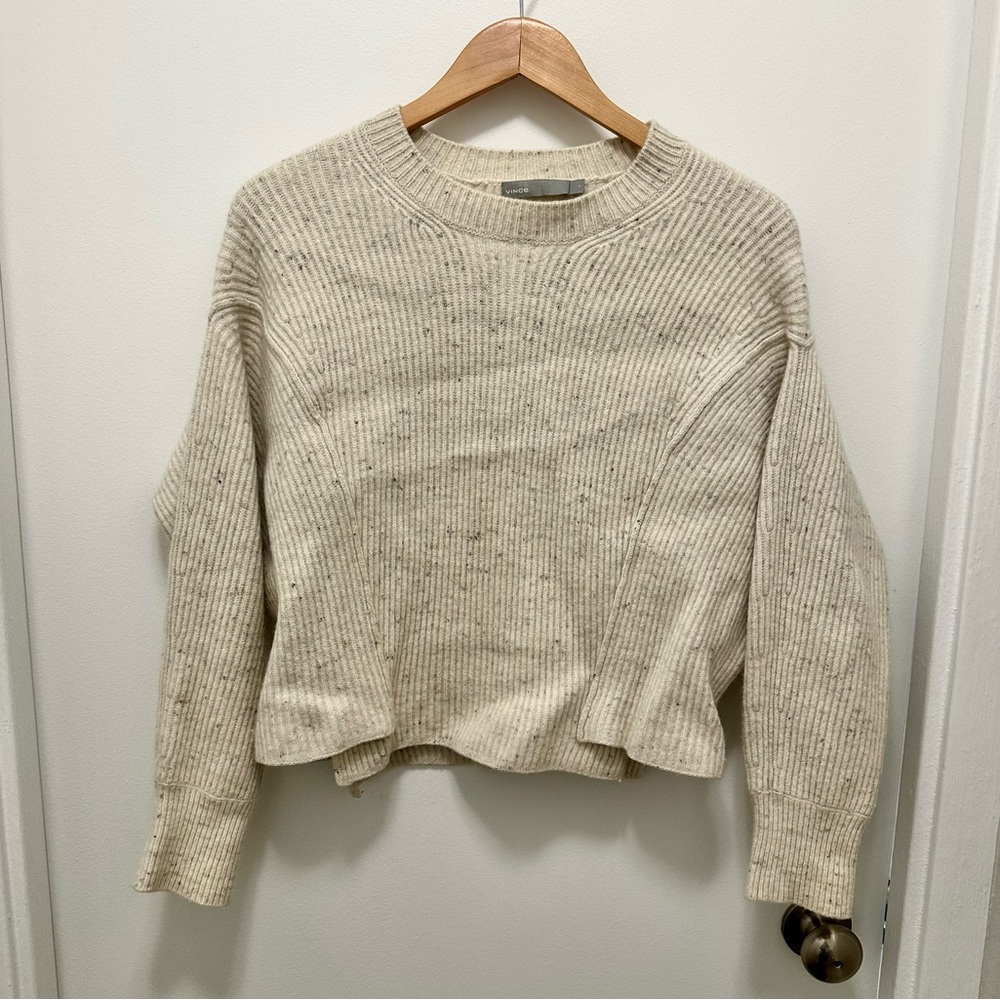 Vince panel wide speckled sweater